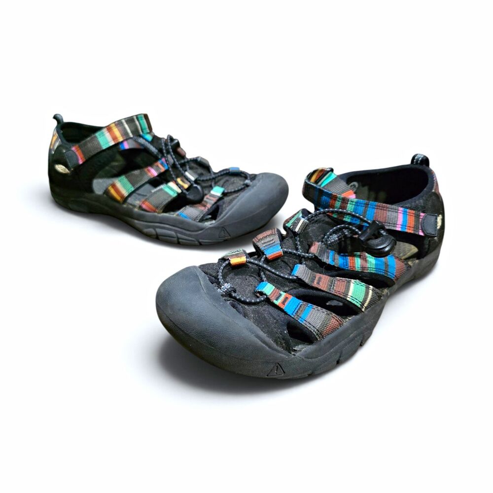 KEEN Newport H2 Unisex Kids Sport Sandals Closed Toe Black Multi US 7 EU 39